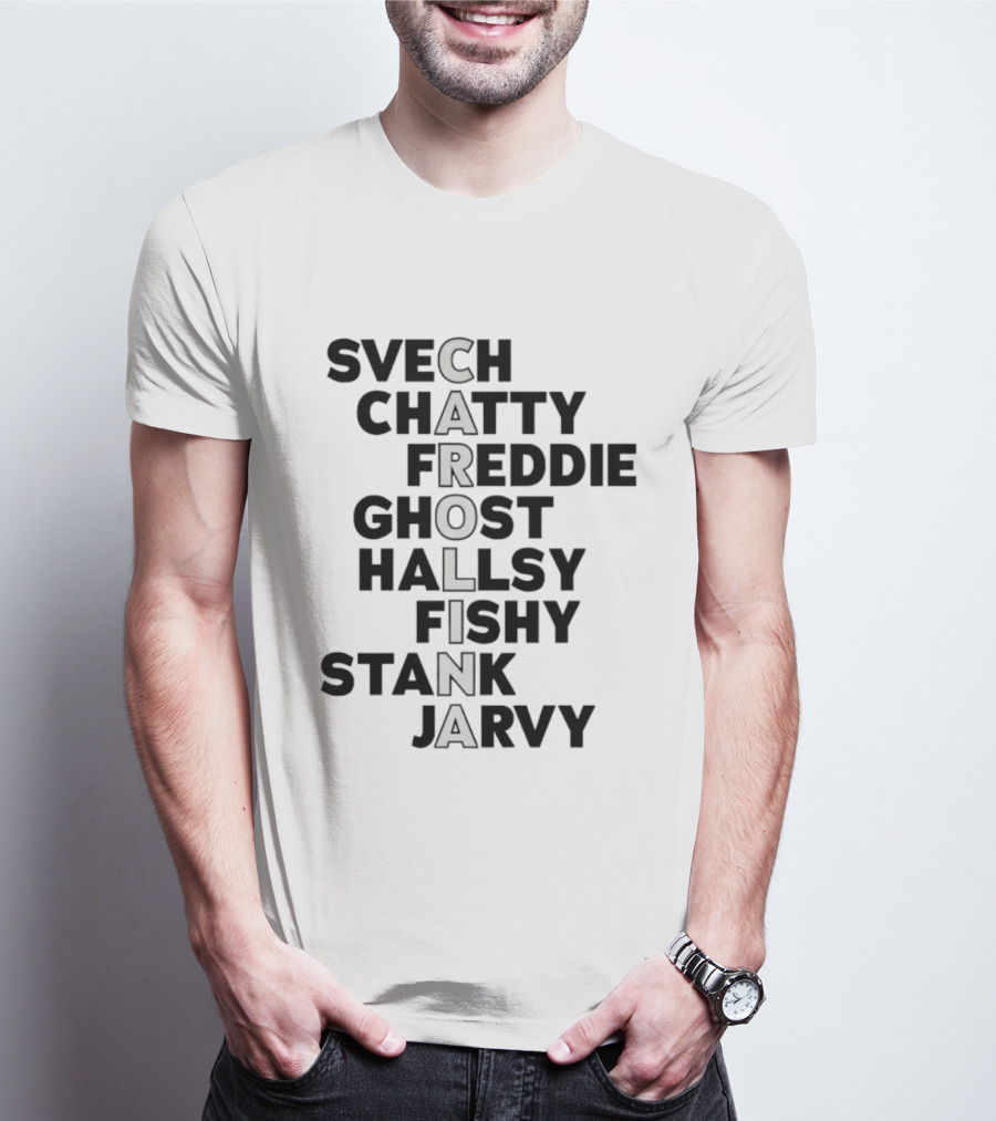 Carolina Hurricanes Svech Chatty Freddie Ghost Hallsy Fishy Stank Jarvy T-Shirt