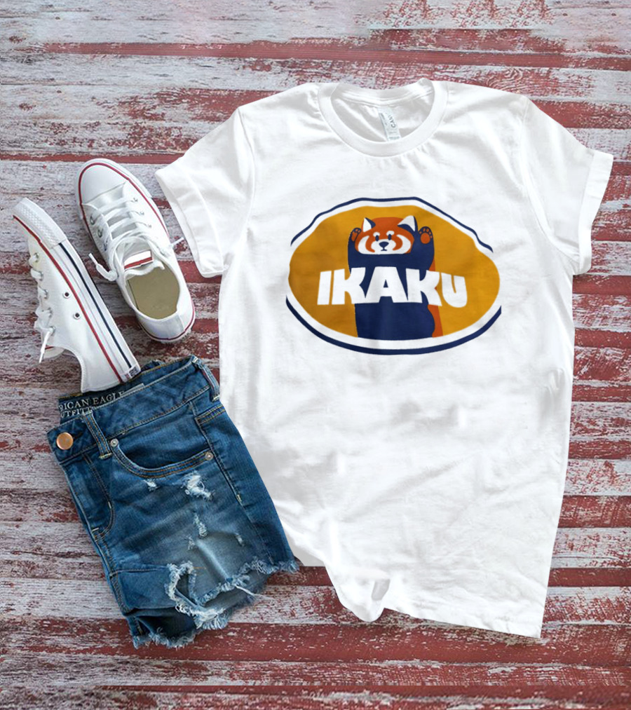 Graniph Ikaku Cartoon Red Panda T-Shirt