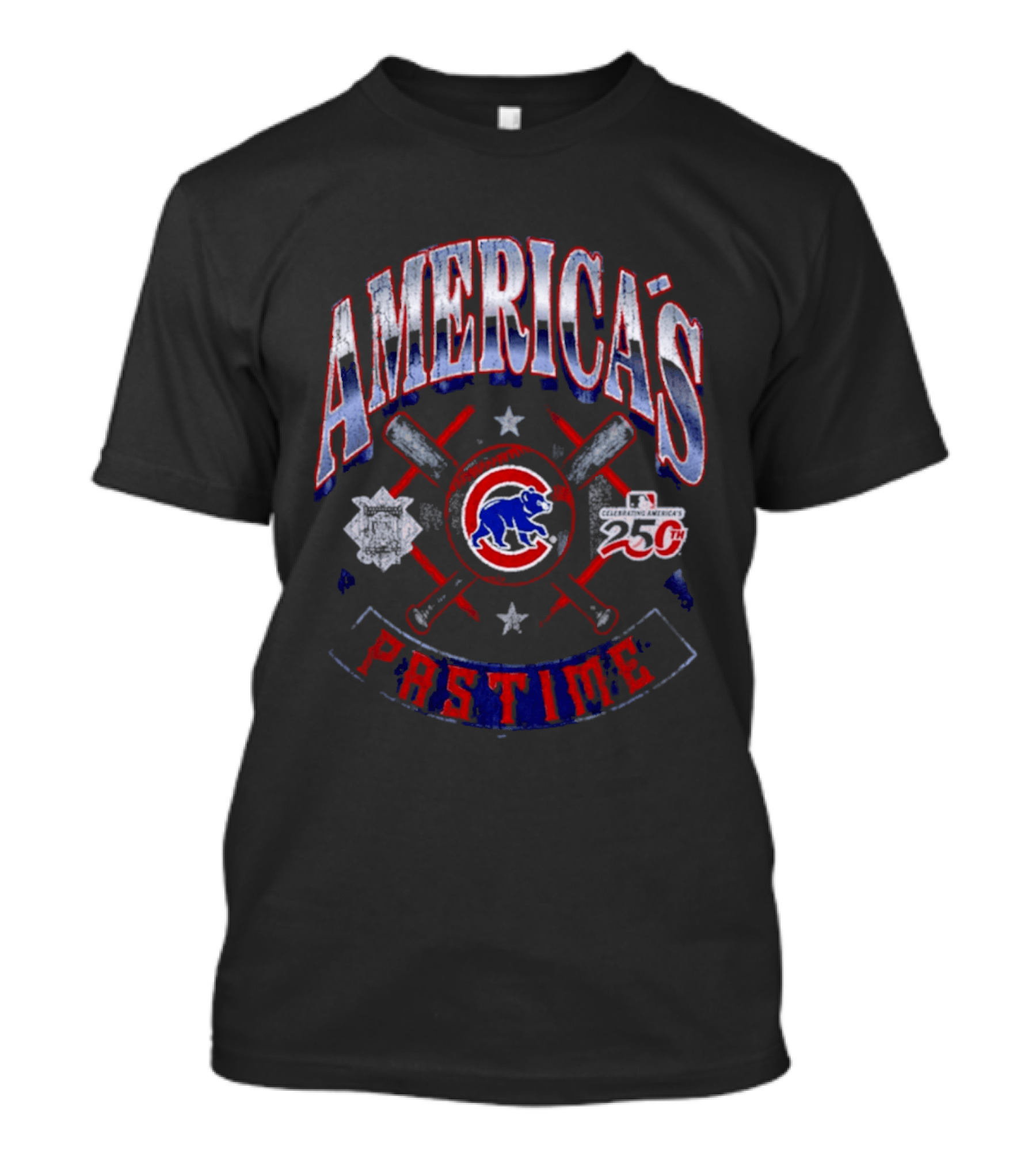 Chicago Cubs America's Pastime 25th Anniversary MLB Baseball Stars And Stripes T-Shirt