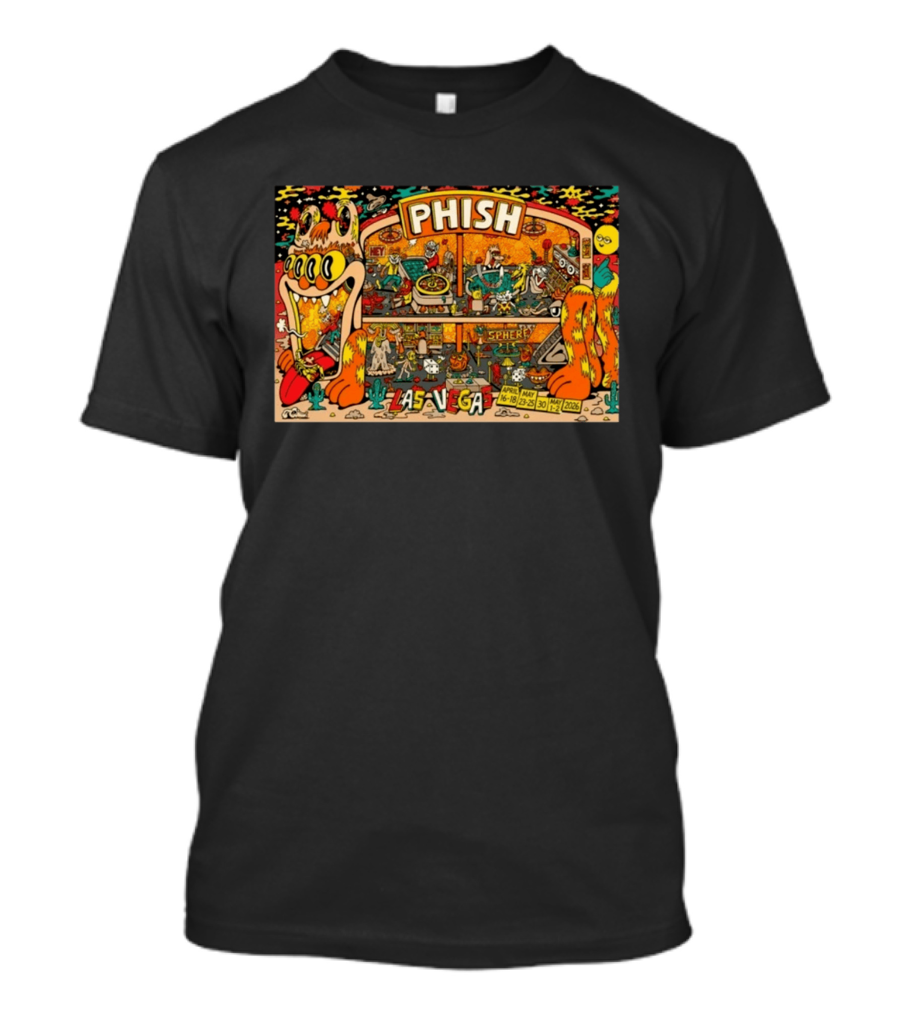 Phish Sphere Las Vegas Tour Dates April May 2026 T-Shirt