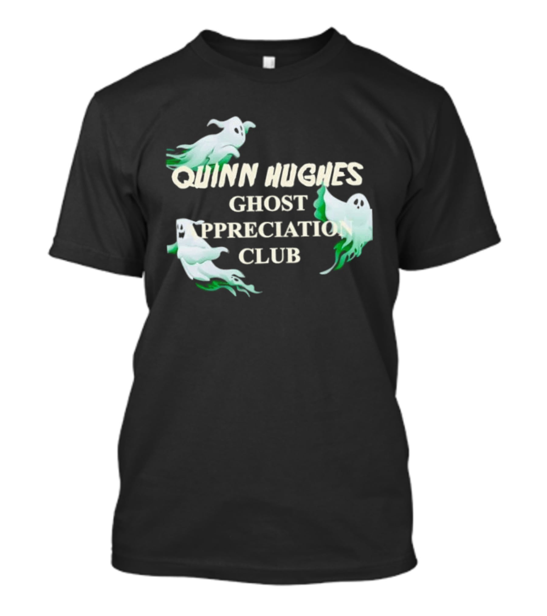 Quinn Hughes Ghost Appreciation Club Whimsical Spirit T-Shirt