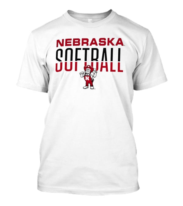 Nebraska Huskers Softball Big Red Mascot Iconic Team Spirit T-Shirt
