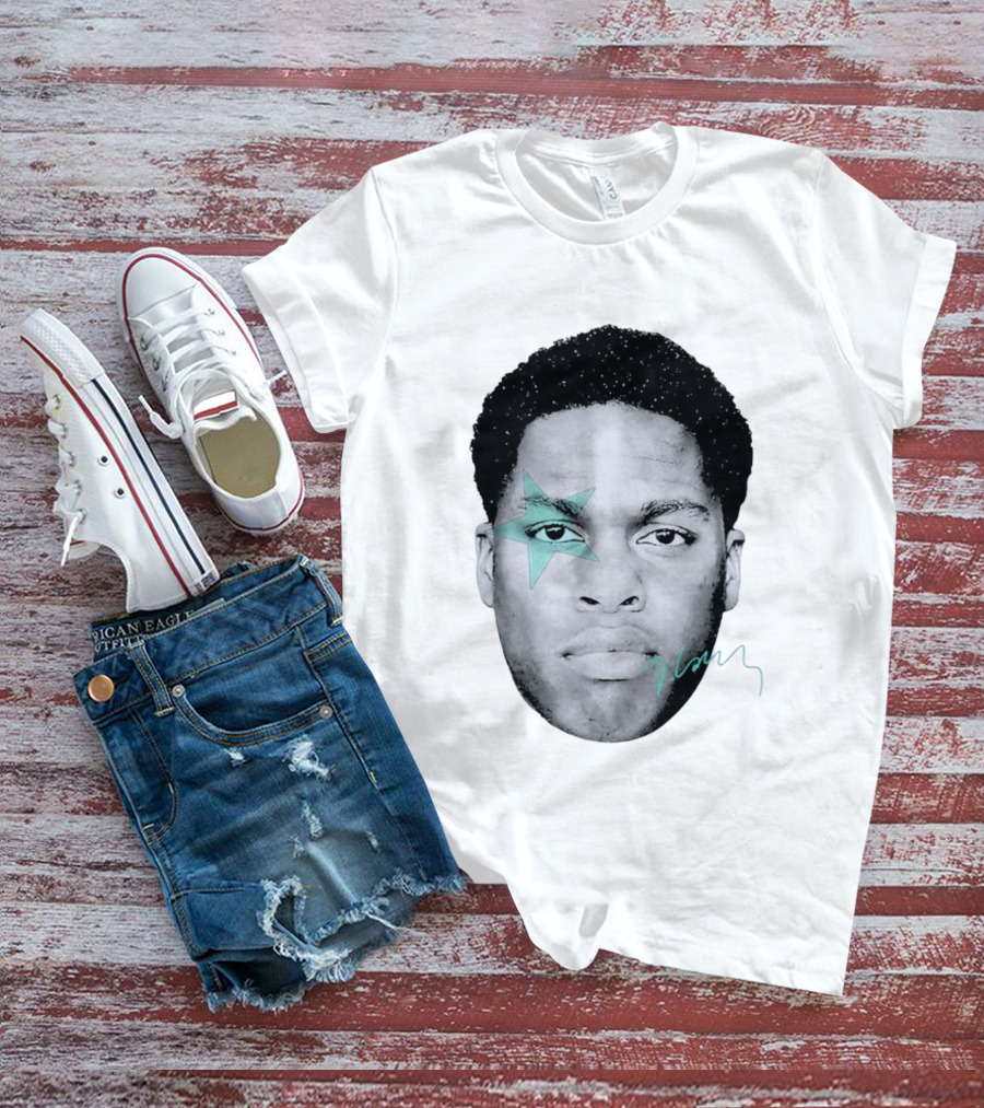 Daniel Caesar Star Face Blue Signature T-Shirt