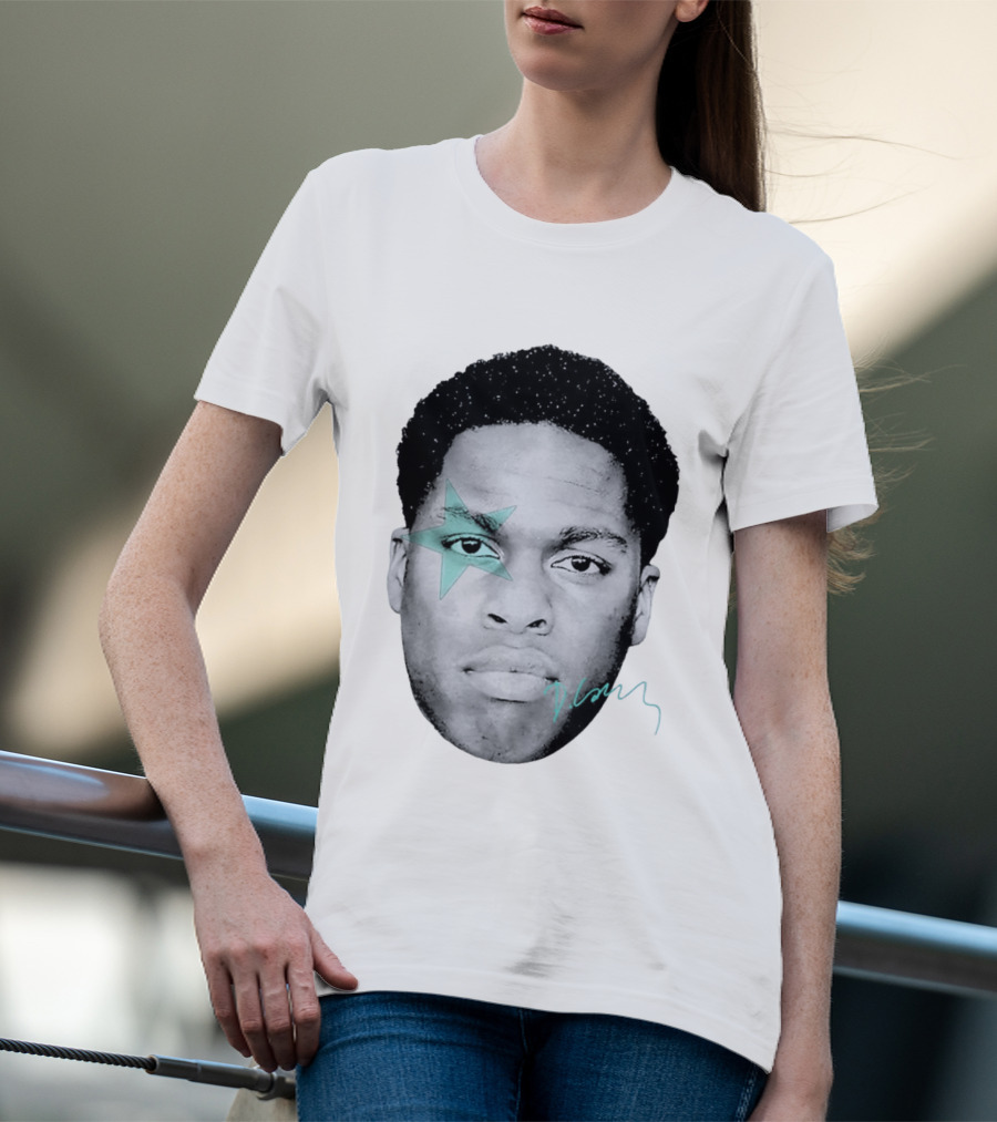Daniel Caesar Star Face Blue Signature T-Shirt