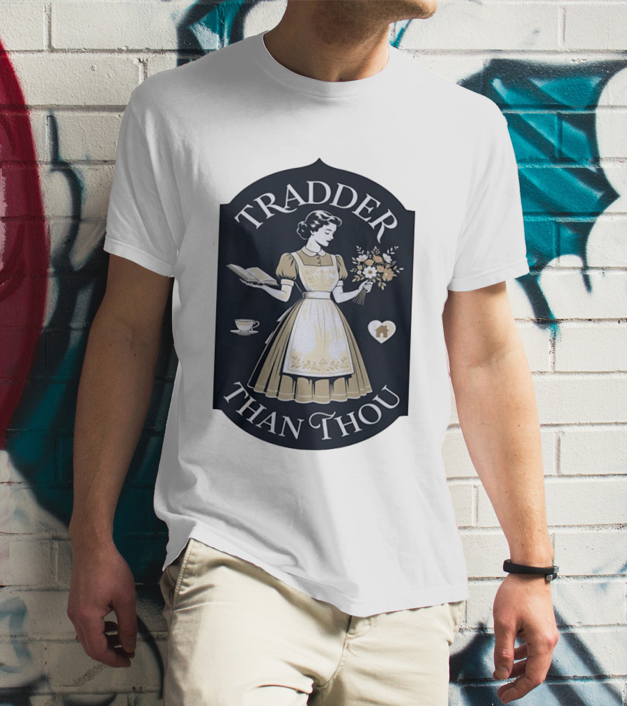 Tradder Than Thou Woman Holding Book And Flower T-Shirt