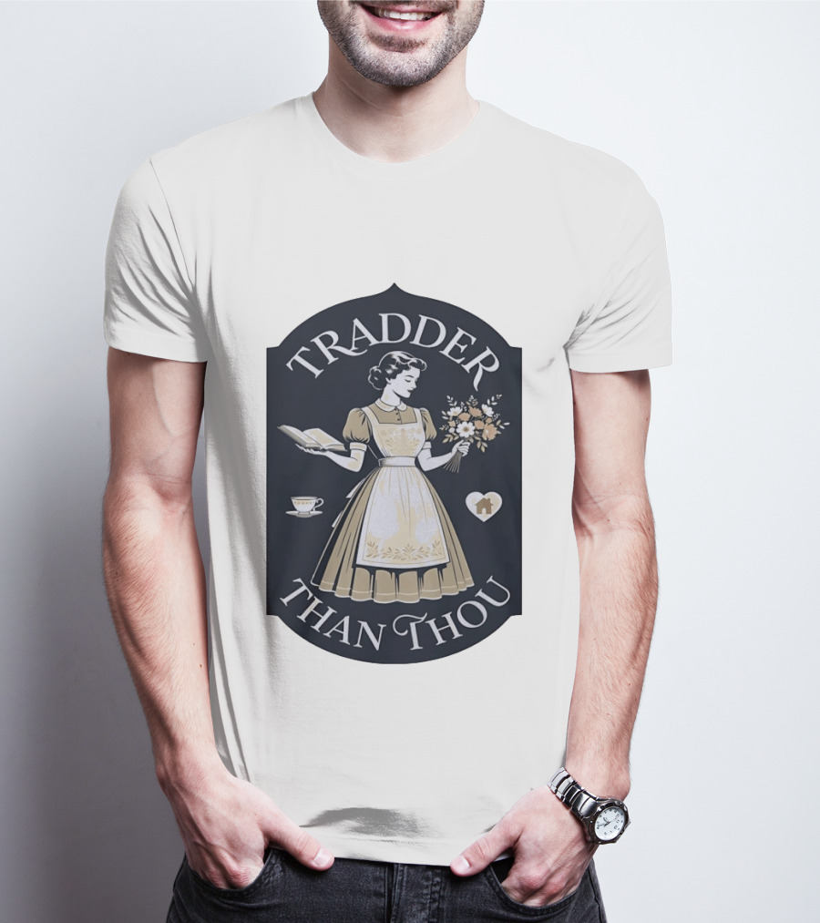 Tradder Than Thou Woman Holding Book And Flower T-Shirt