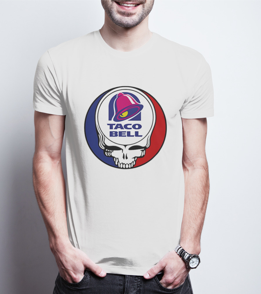 Taco Bell Grateful Dead Skull Logo Red Blue Collaboration T-Shirt