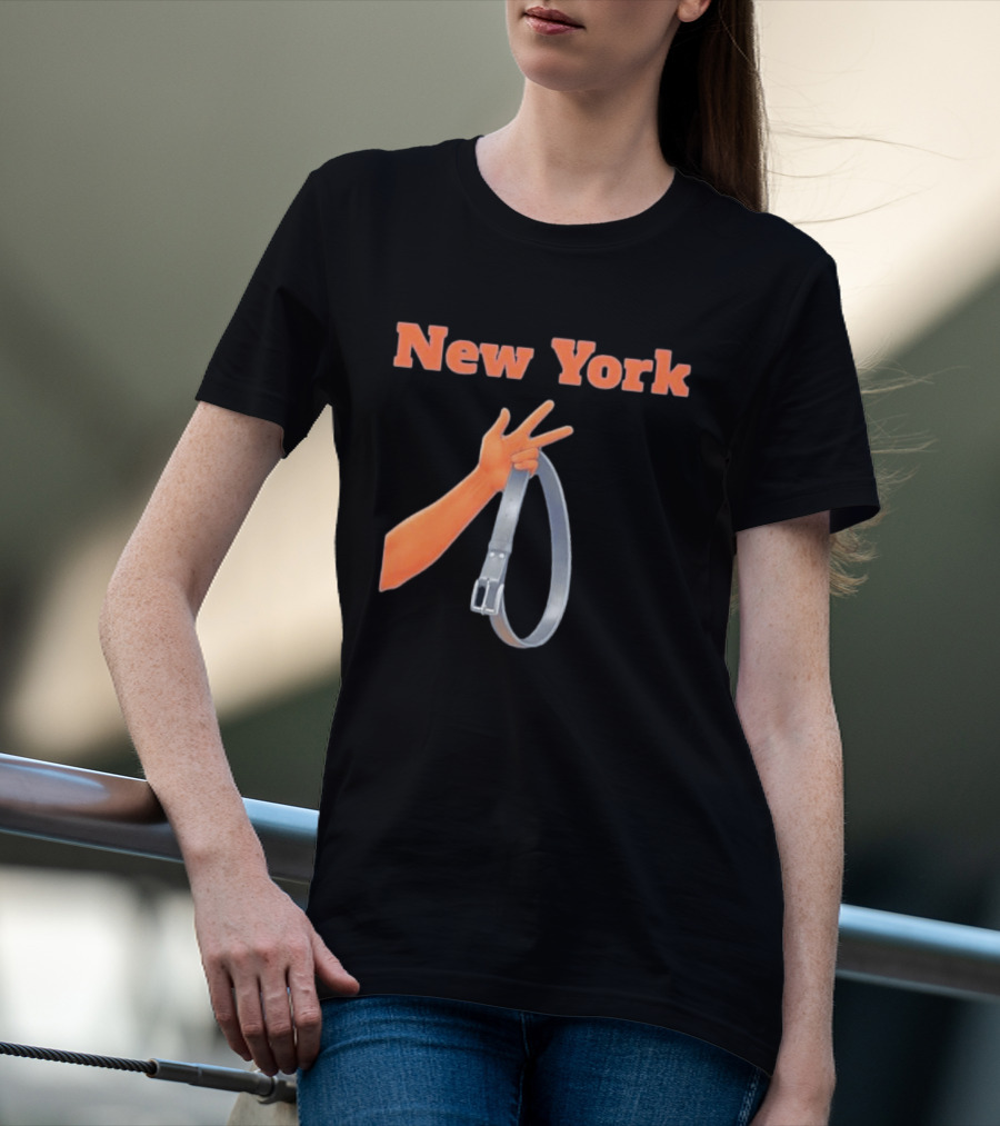 Jalen Brunson Three Point Celebration New York Knicks Belt Gesture T-Shirt