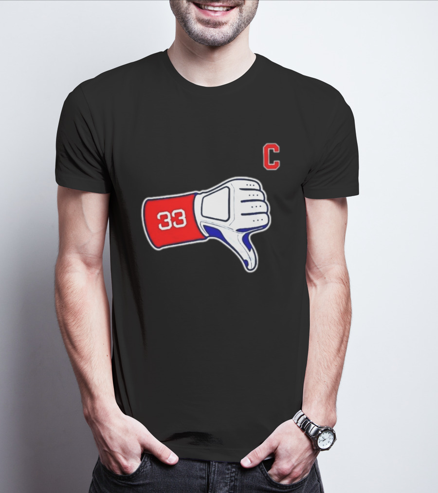 Jason Varitek Iconic 33 Thumbs Down Gesture Red Sox Symbol C T-Shirt