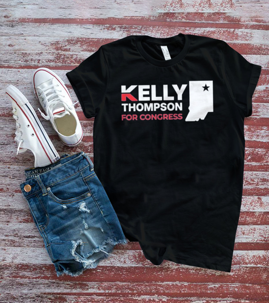 Kelly Thompson For Congress Indiana Star Icon Representation T-Shirt