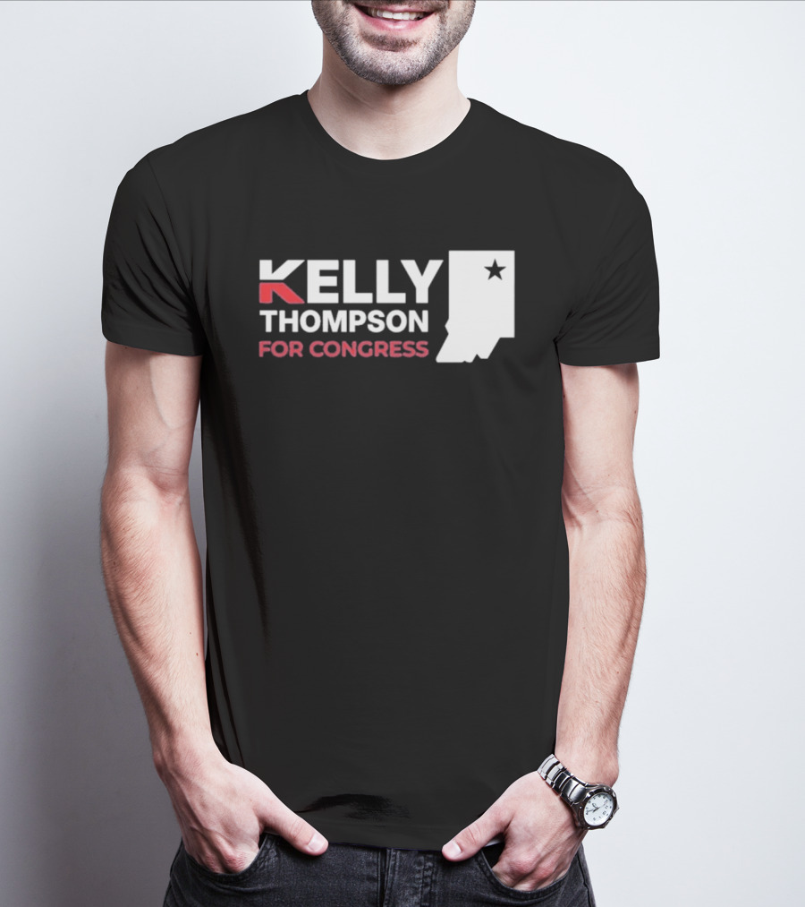 Kelly Thompson For Congress Indiana Star Icon Representation T-Shirt