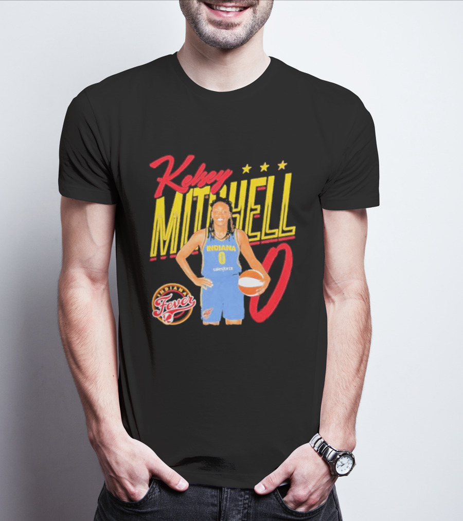 Kelsey Mitchell Indiana Fever Basketball Player Pose Salesforce T-Shirt