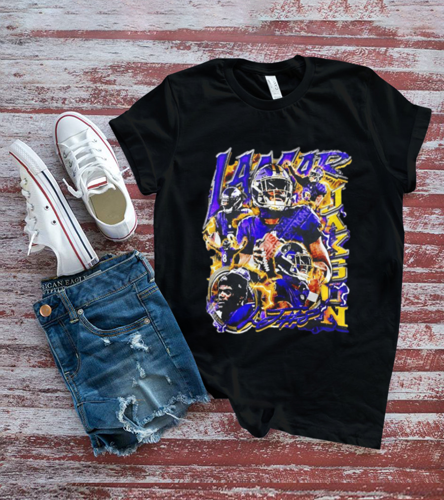 Lamar Jackson Baltimore Ravens Football Sports Star T-Shirt