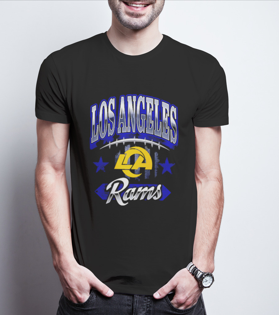 Los Angeles Rams Americana 2026 Stars And Football T-Shirt