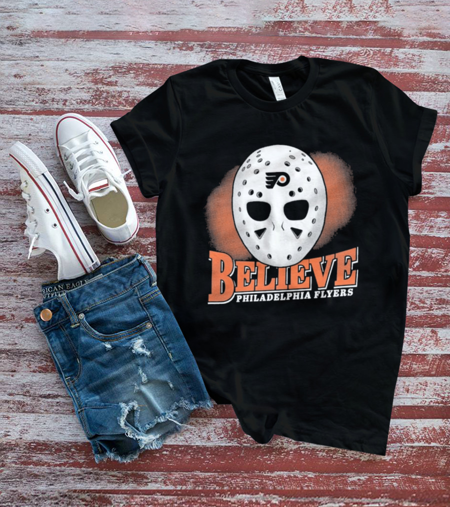 Philadelphia Flyers Believe Hockey Mask Franklin T-Shirt