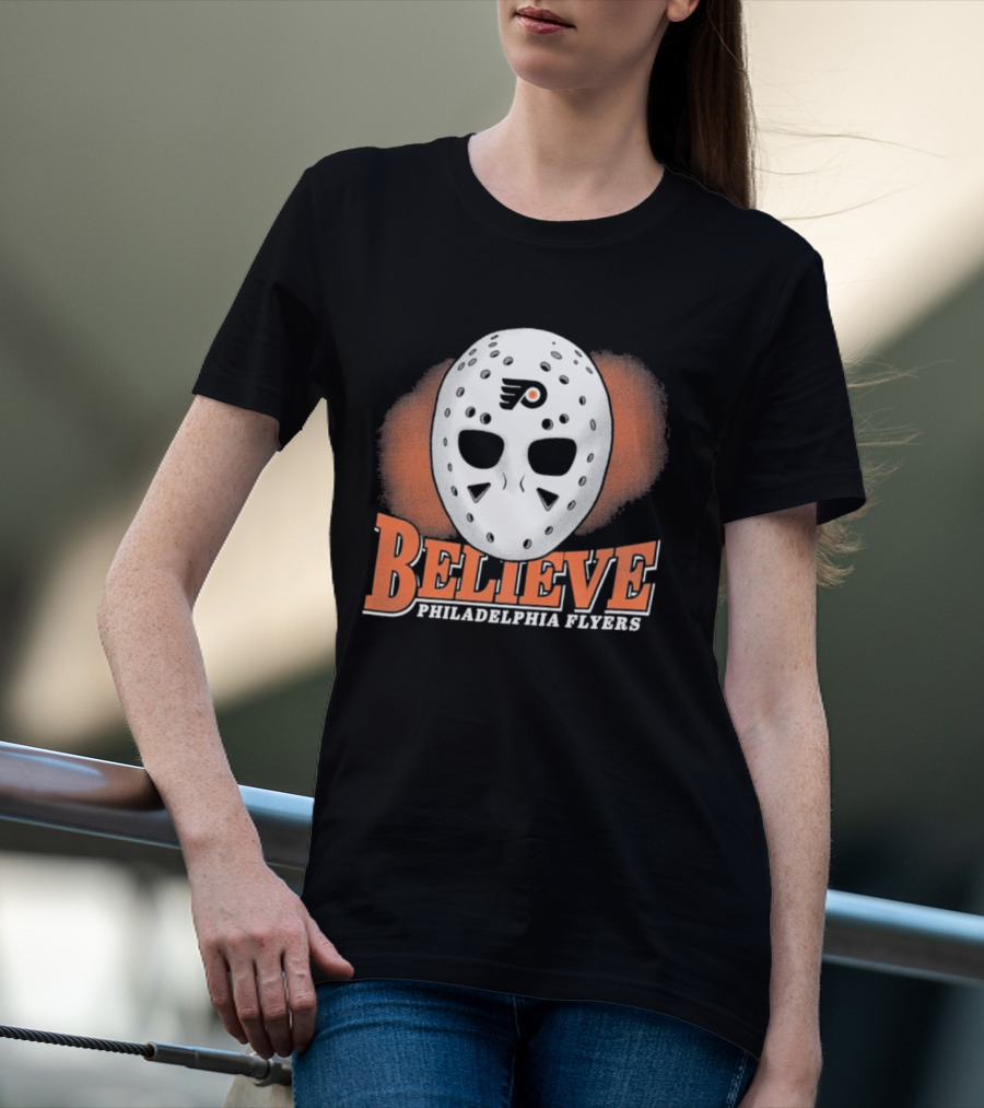 Philadelphia Flyers Believe Hockey Mask Franklin T-Shirt