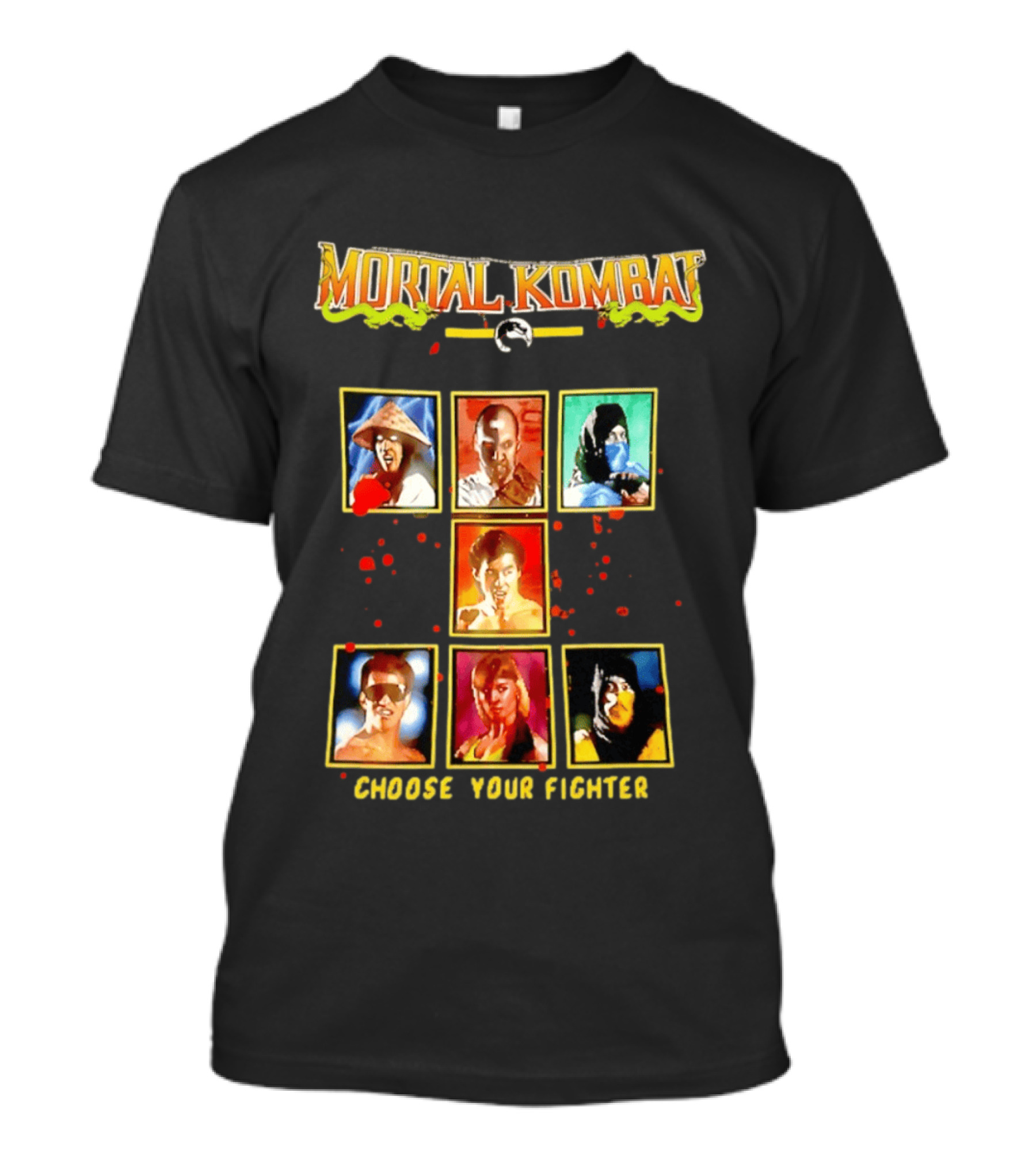 Mortal Kombat Choose Your Fighter Iconic Characters Selection T-Shirt