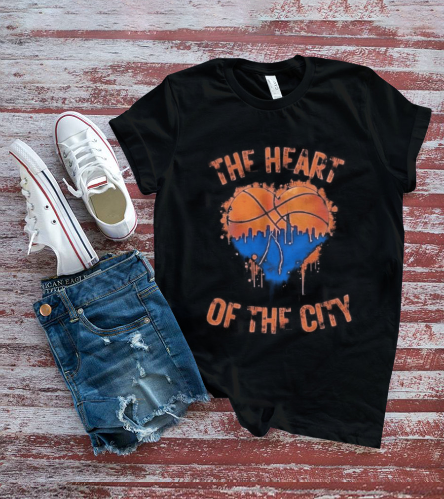 New York Knicks Heart Of The City Skyline Basketball T-Shirt