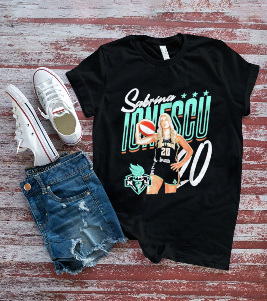 Sabrina Ionescu New York Liberty Number 20 Player Pose T-Shirt