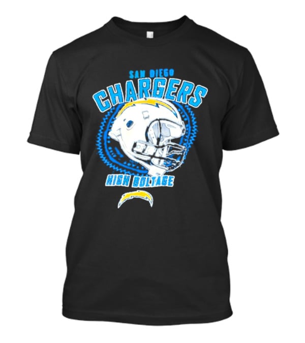San Diego Chargers High Boltage Helmet Football NFL Team Gear T-Shirt