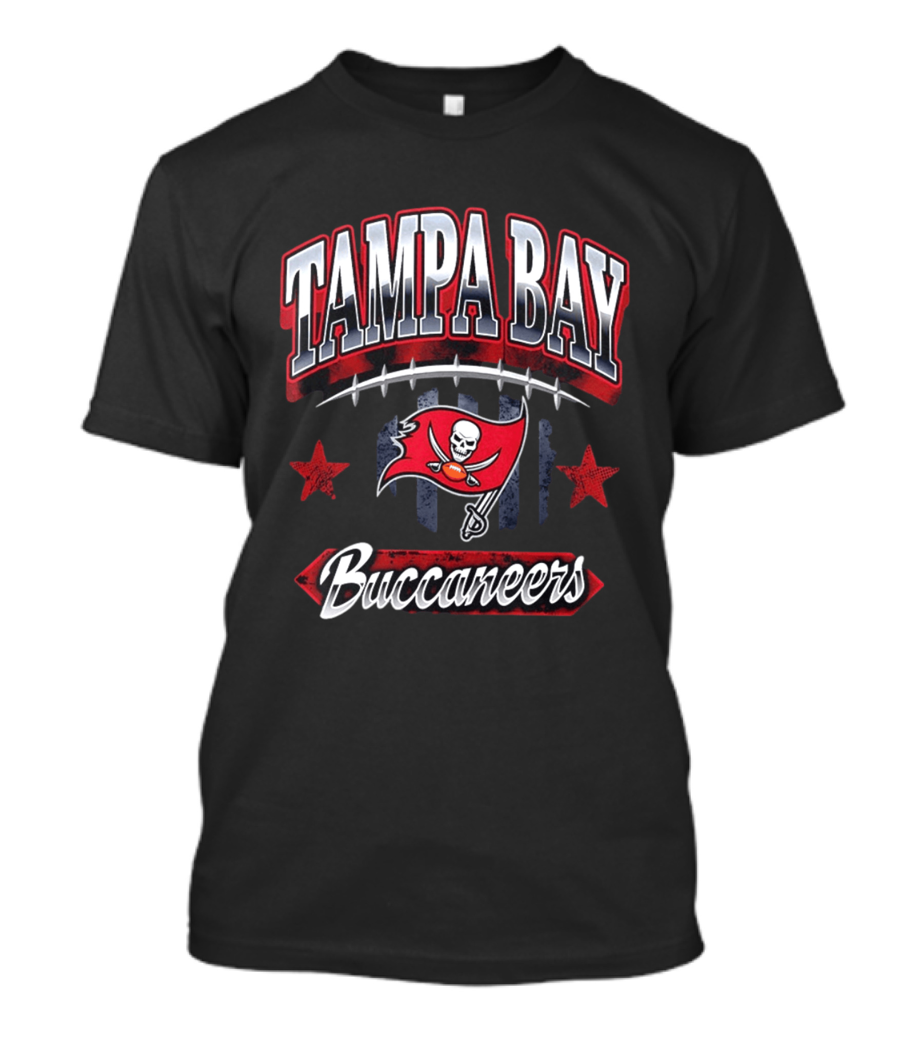 Tampa Bay Buccaneers Americana 2026 Team Flag Two Stars T-Shirt