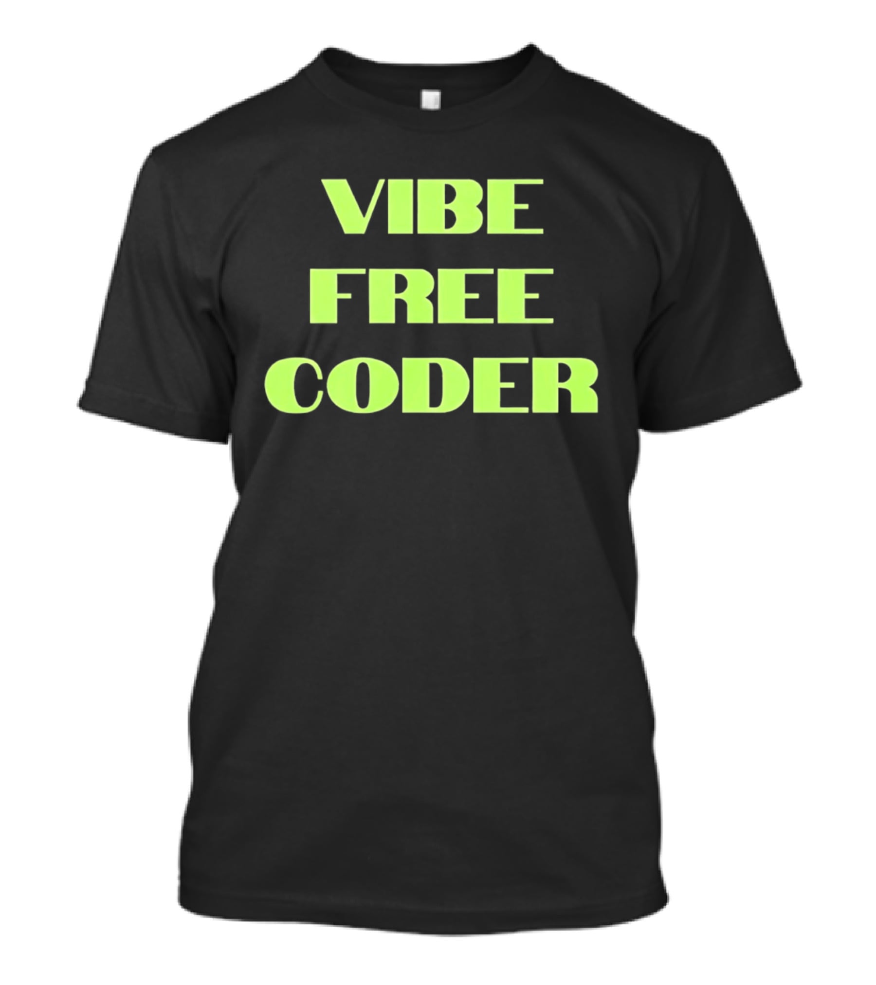 Vibe Free Coder Retro Neon T-Shirt
