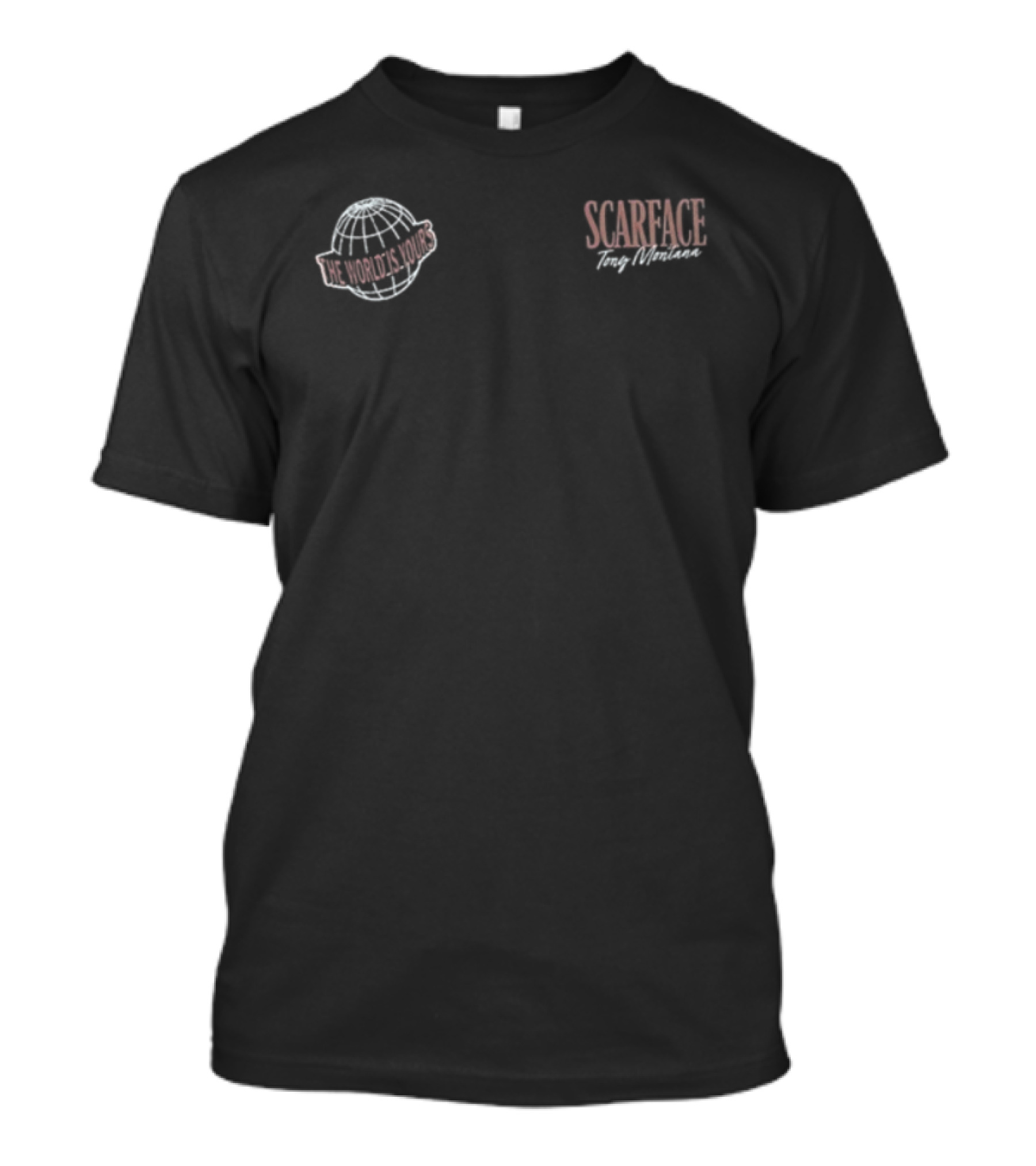 West49 The World Is Yours Scarface Tony Montana Globe Symbol Script T-Shirt