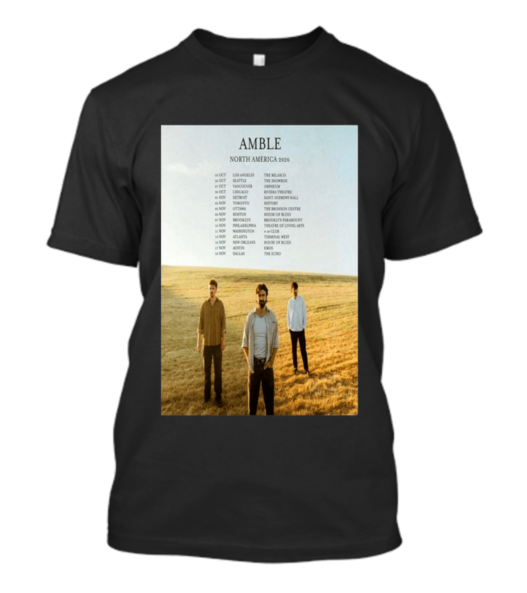 Amble Fall Tour 2026 T-Shirt