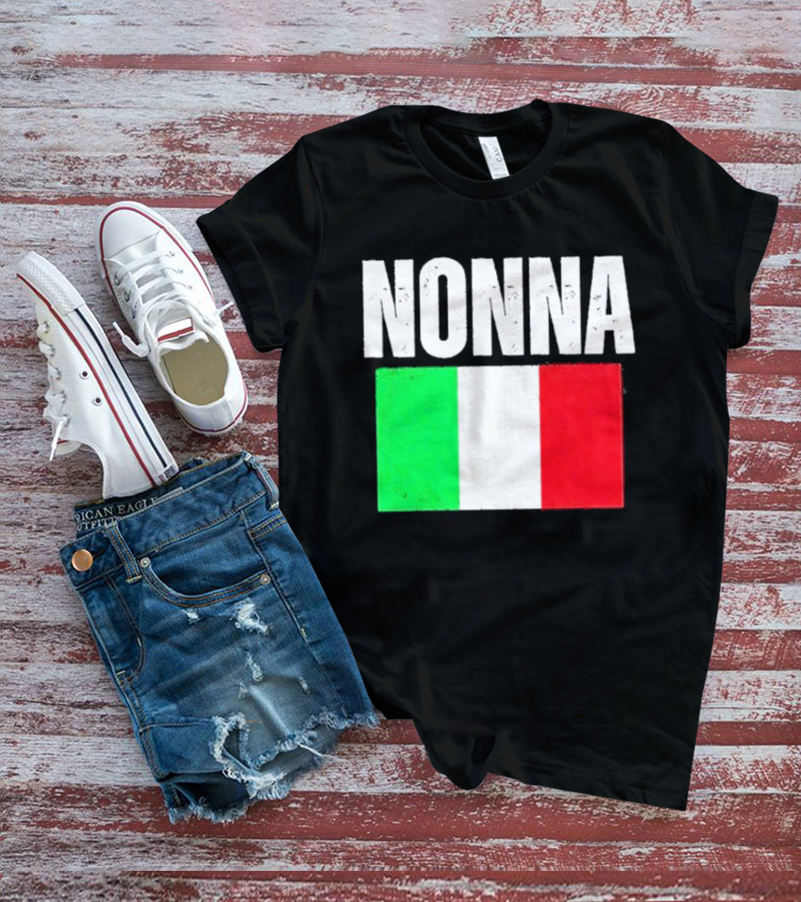 Italian Nonna Flag Pride With Italy T-Shirt