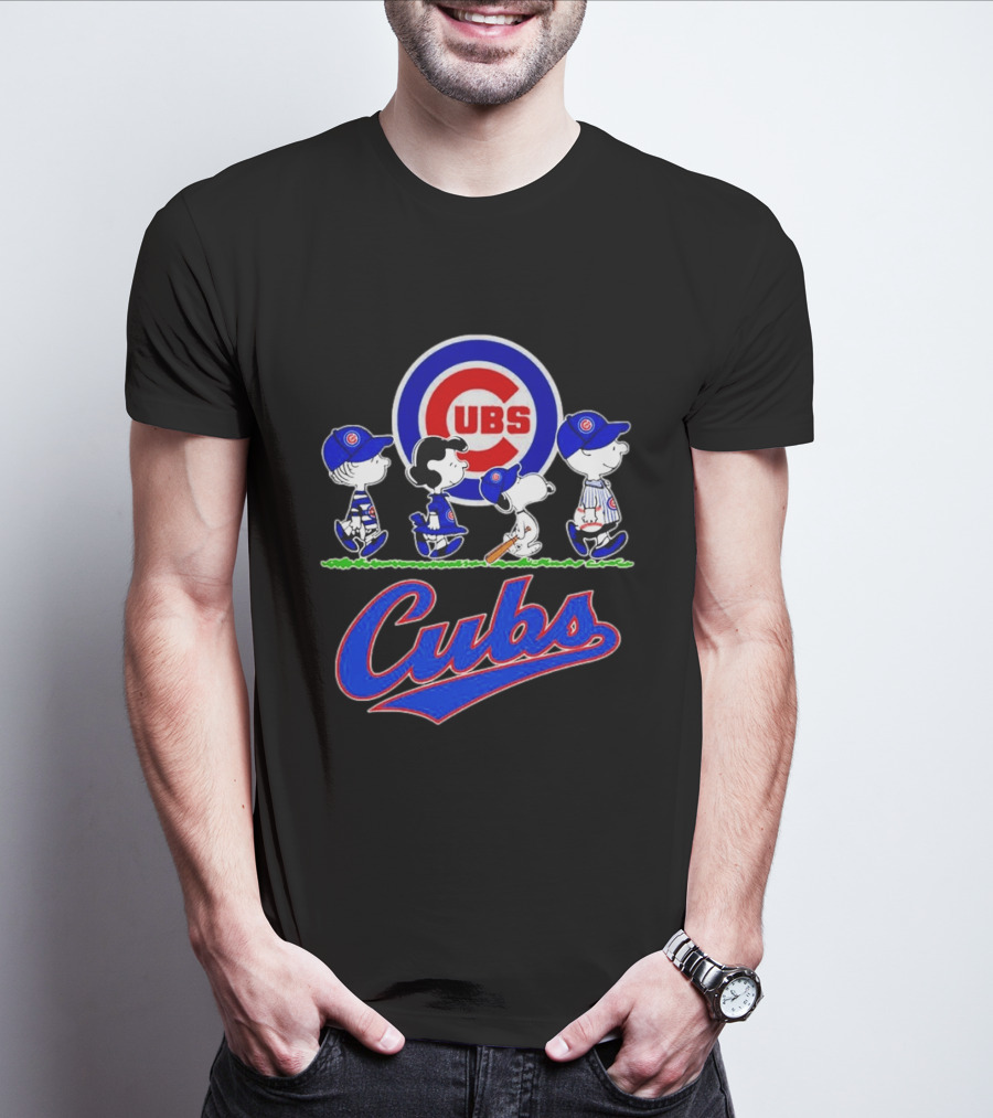 Chicago Cubs Peanuts Characters Walking 2026 T-Shirt