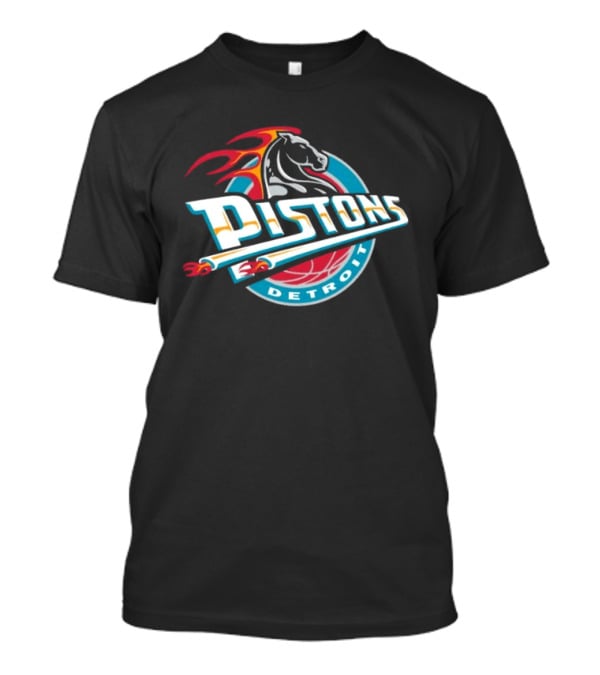 Detroit Pistons Mitchell & Ness Hardwood Classic Vintage Horse T-Shirt