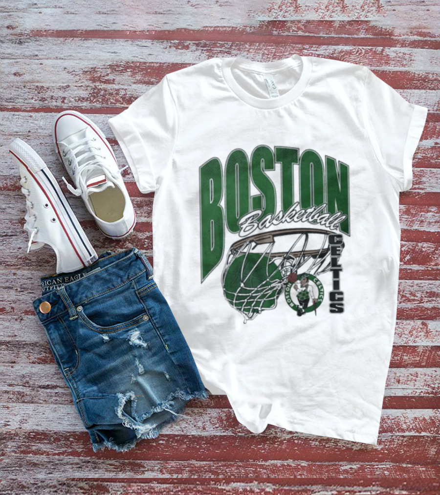 Boston Celtics Basketball 2026 Script Swish T-Shirt