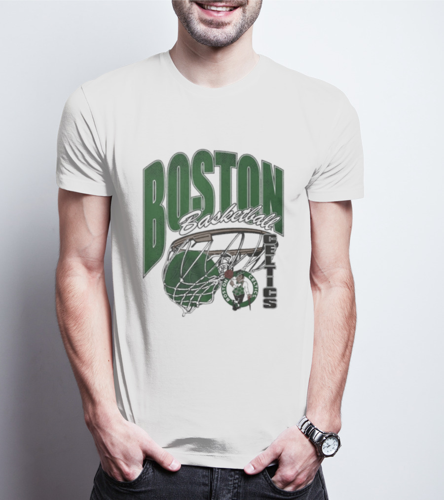 Boston Celtics Basketball 2026 Script Swish T-Shirt