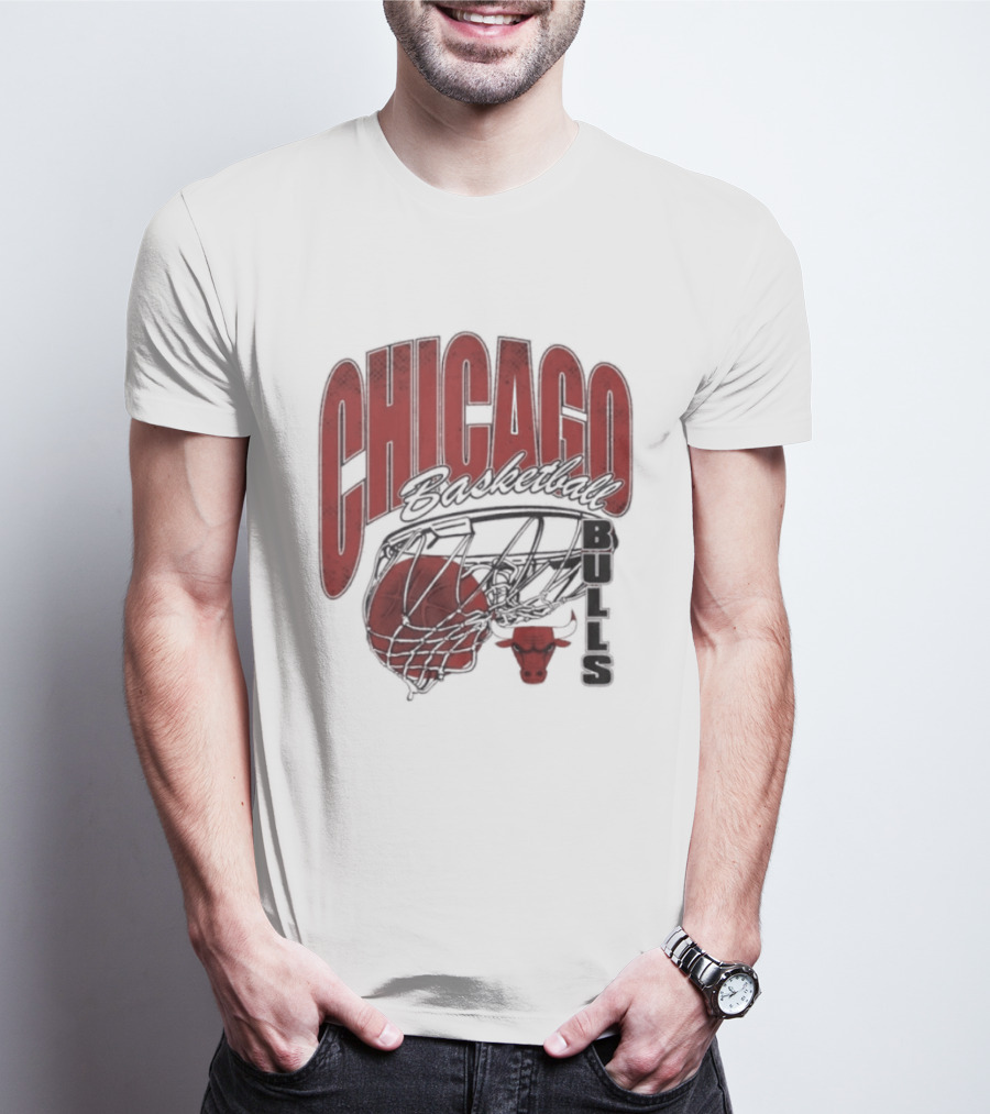Chicago Basketball Bulls Script Swish 2026 T-Shirt