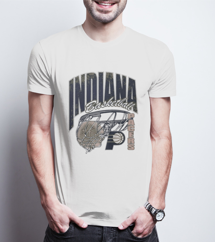 Indiana Pacers 2026 Script Swish Basketball T-Shirt