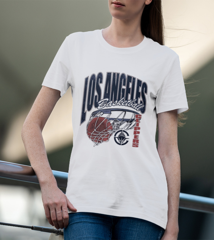Los Angeles Clippers Script Swish Basketball 2026 T-Shirt