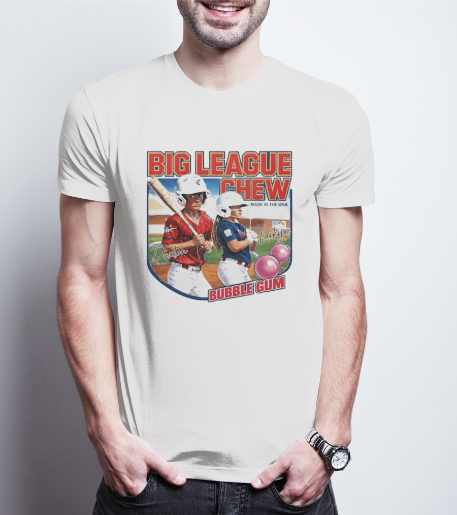 Big League Chew Made In USA Daxton Laikyn Baseball Bubble Gum T-Shirt