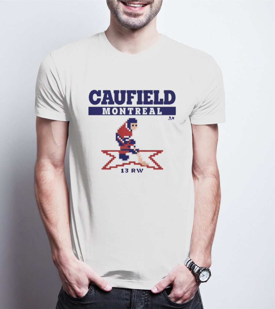 Caufield Montreal 13 RW Hockey Player Pixel T-Shirt