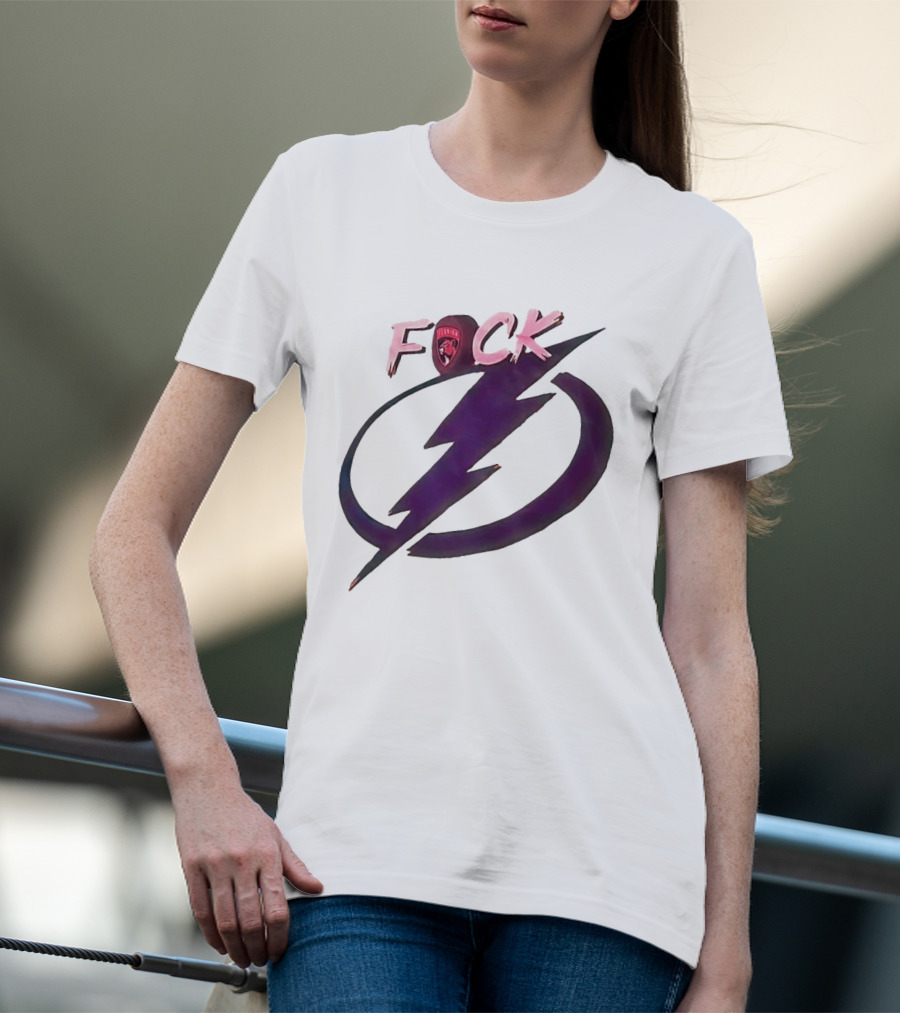 F Panthers Rivalry With Tampa Bay Lightning Lightning Bolt T-Shirt