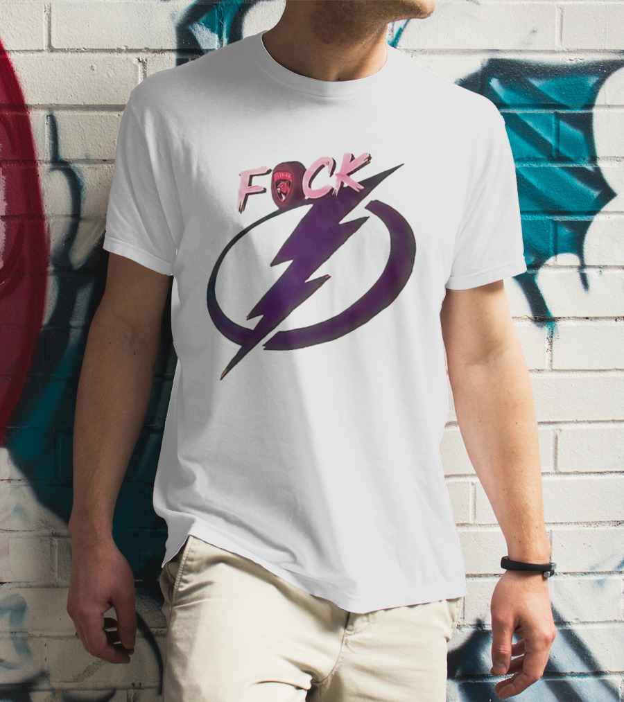 F Panthers Rivalry With Tampa Bay Lightning Lightning Bolt T-Shirt