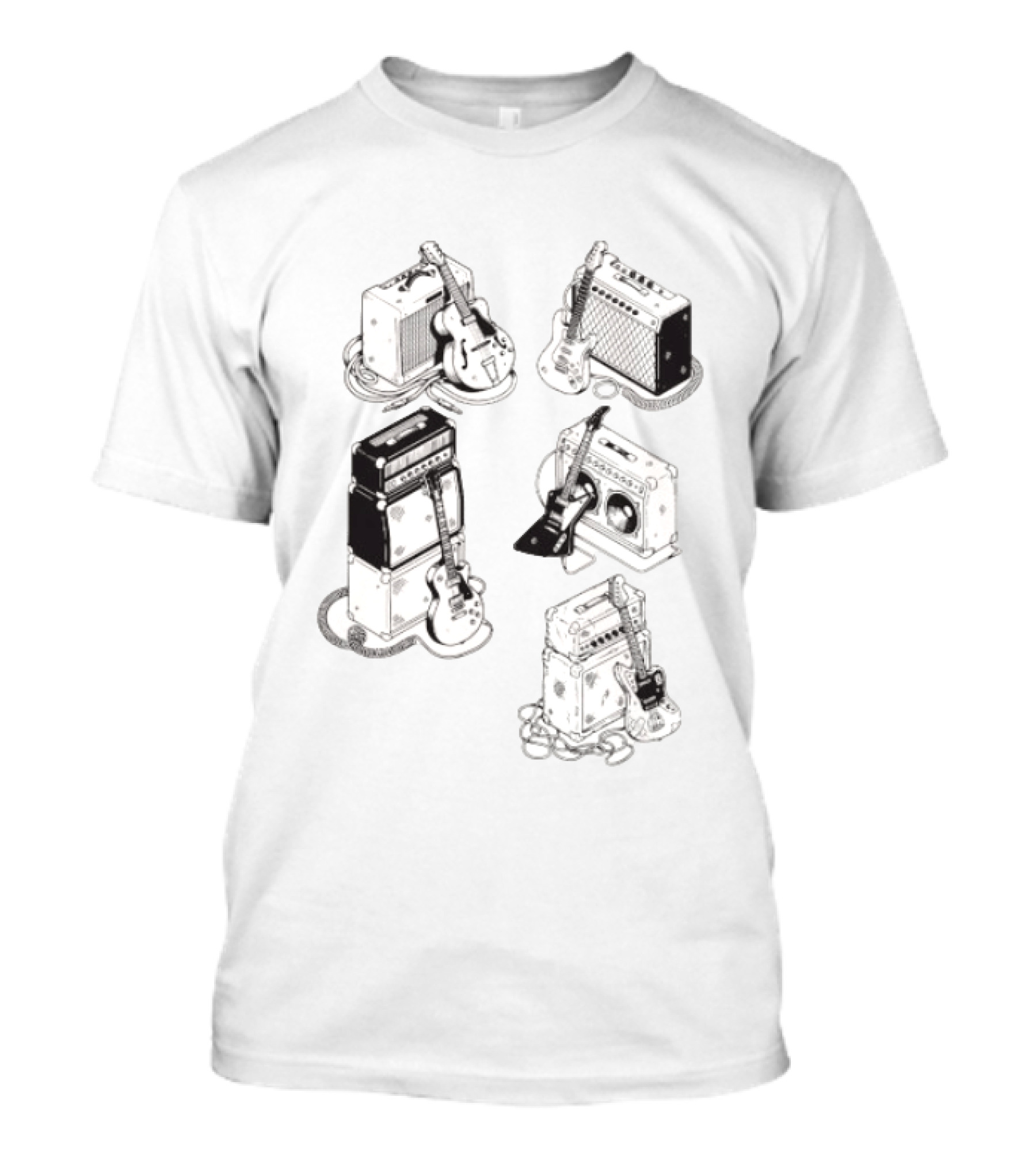 Guitar Eras Vintage Amplifier Collection T-Shirt