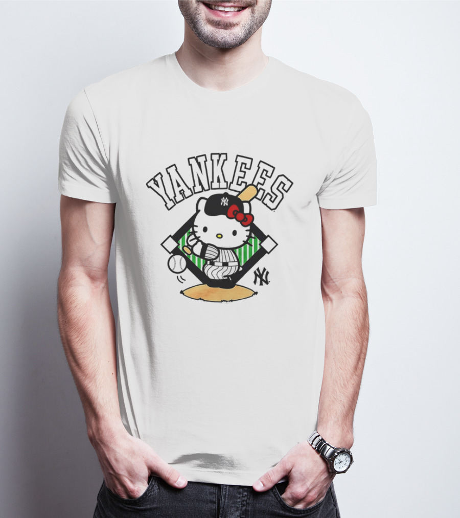 Hello Kitty Yankees Baseball Swing 2026 T-Shirt