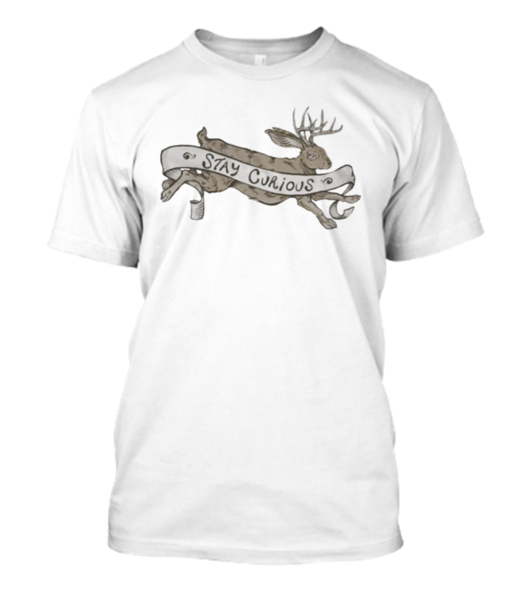 Miniminuteman Stay Curious Jumping Jackalope T-Shirt