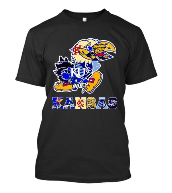 Kansas Jayhawks Wildcats Shockers Ichabods Team Mashup T-Shirt