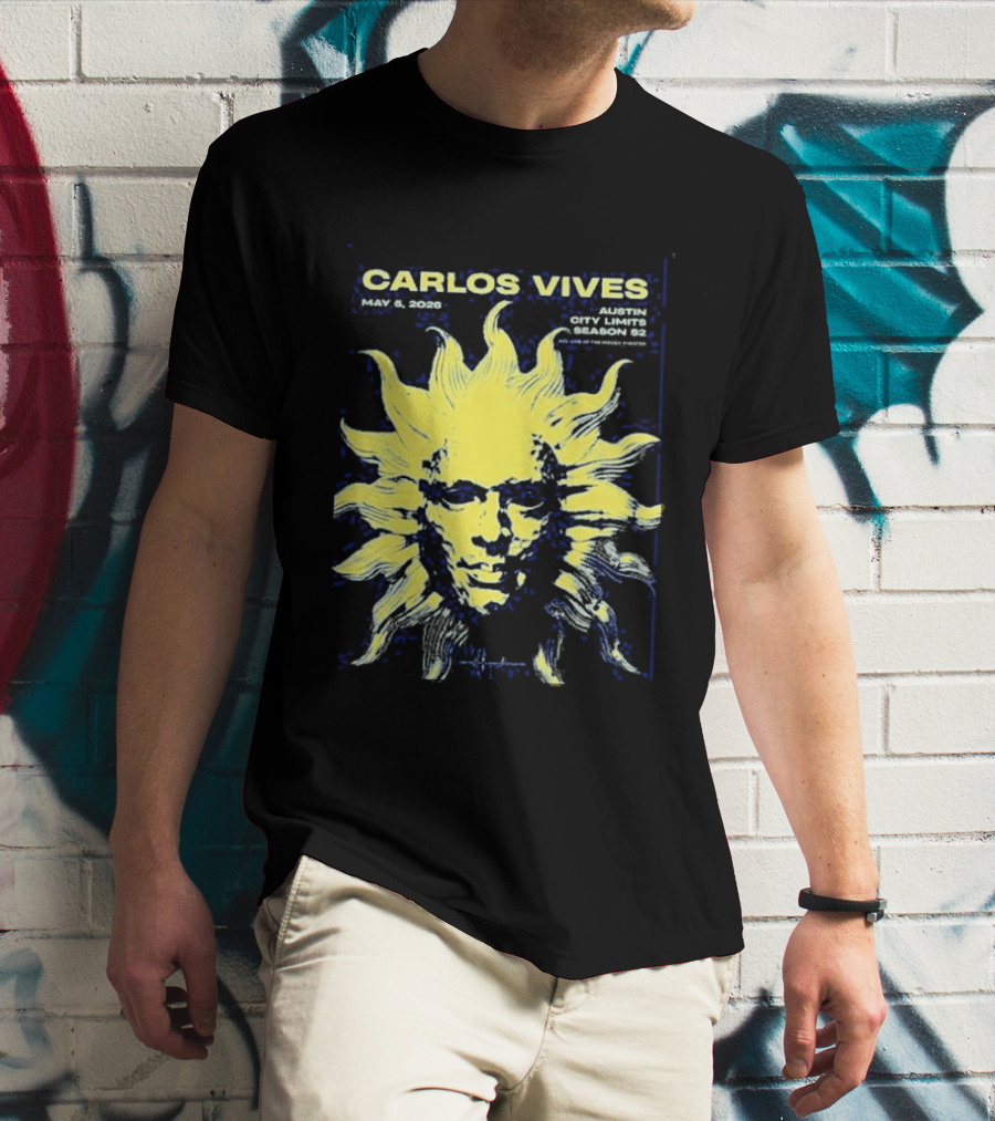 Carlos Vives May 05 2026 Austin Texas Concert Sun T-Shirt