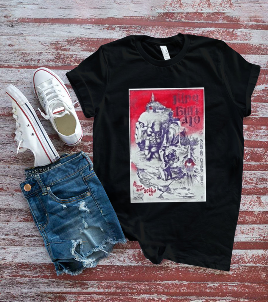 King Buffalo Vienna Arena May 4 2026 Concert Art Featuring Surreal Imagery And Space T-Shirt