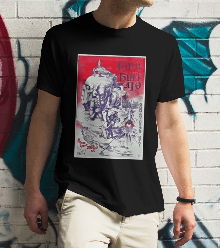 King Buffalo Vienna Arena May 4 2026 Concert Art Featuring Surreal Imagery And Space T-Shirt