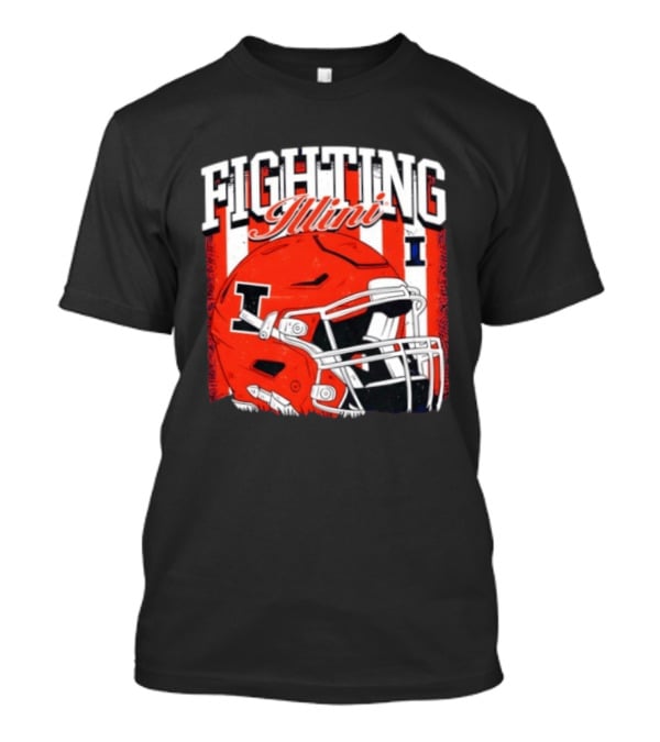 Fighting Illini NCAA Football Illinois Helmet T-Shirt