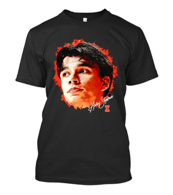 Illinois Fighting Illini Andrej Stojakovic NCAA Men's Basketball Game Face T-Shirt