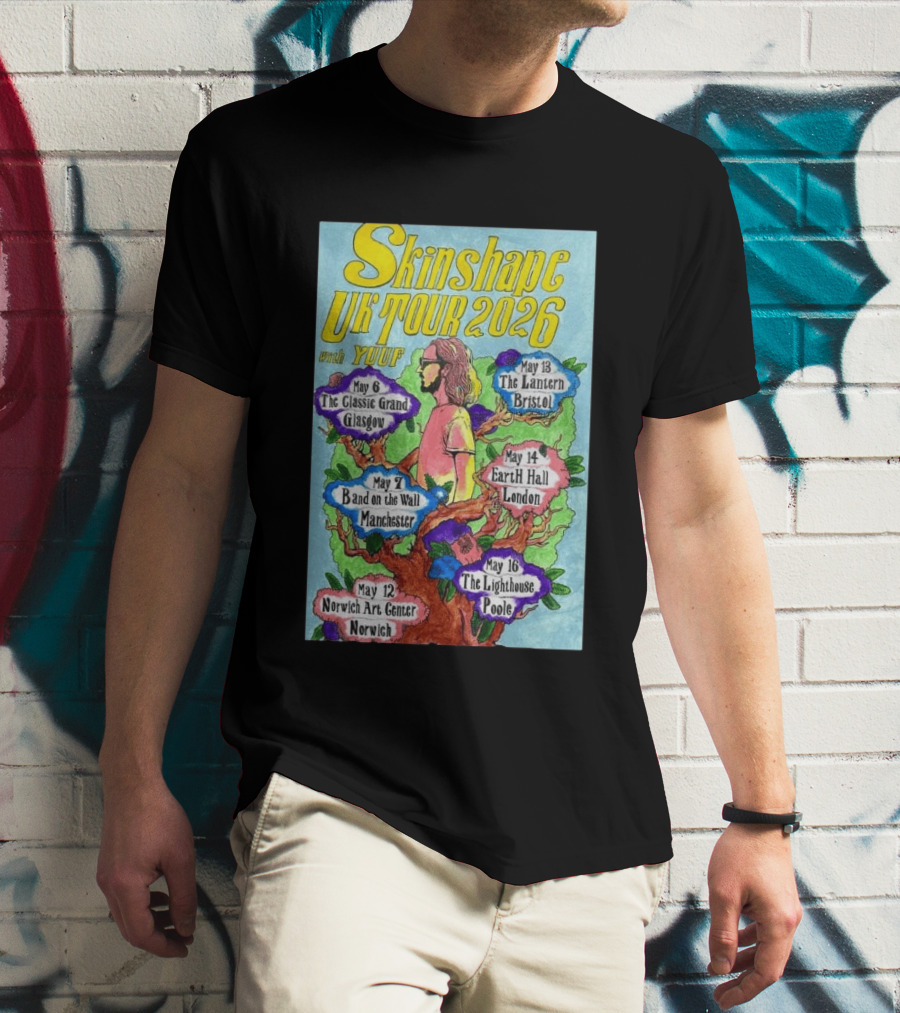 Skinshape UK Tour 2026 Glasgow Manchester Norwich Bristol London Poole With Yuuf T-Shirt